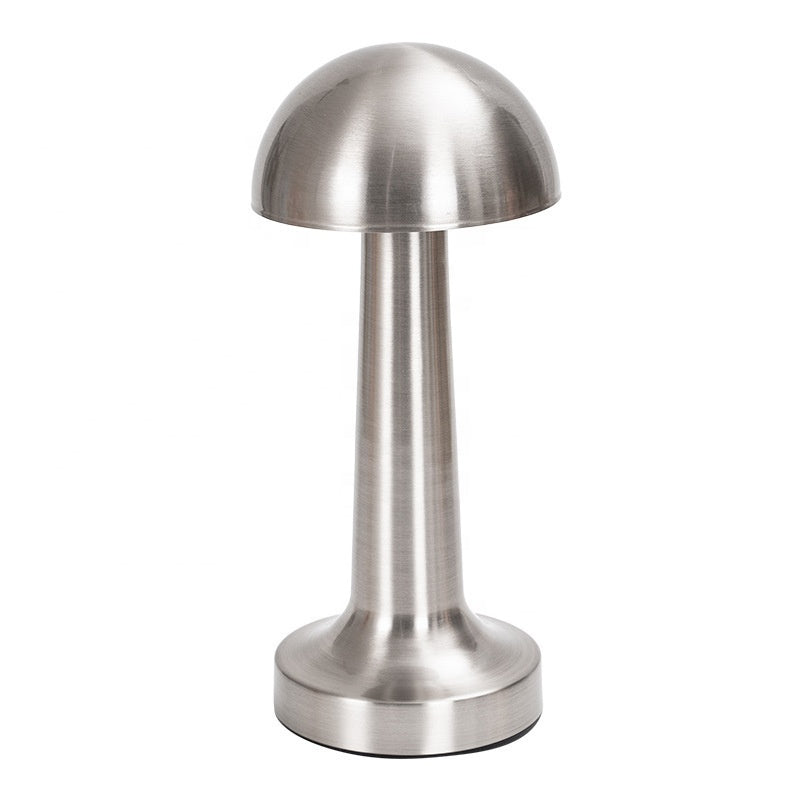 RGB Rechargeable Battery-Powered LED Night Light Bar Dimmable Mushroom Desk Lamp with E26 Base for Bedroom Use