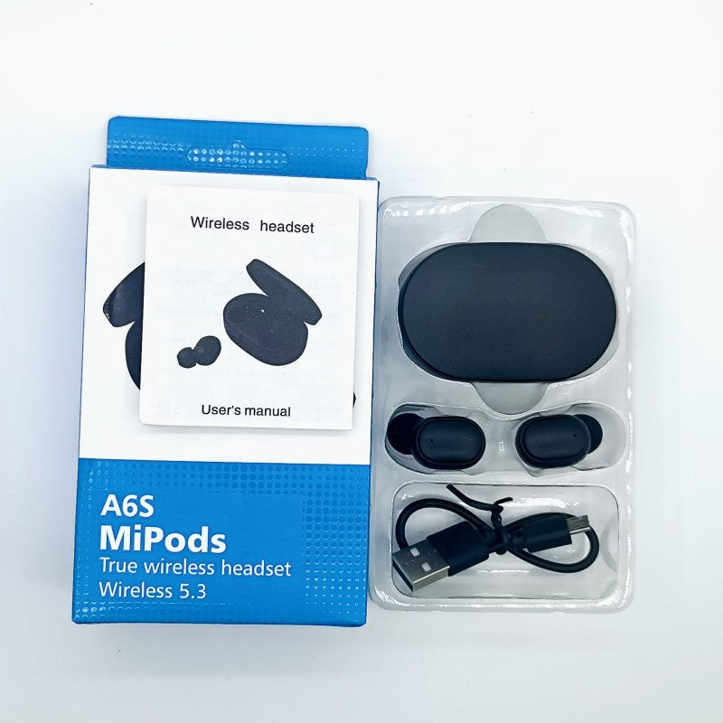 A6S TWS Earbuds Waterproof In-Ear Sport Gaming Headset Auriculares True Wireless Bluetooth Earphone A6S Earbuds