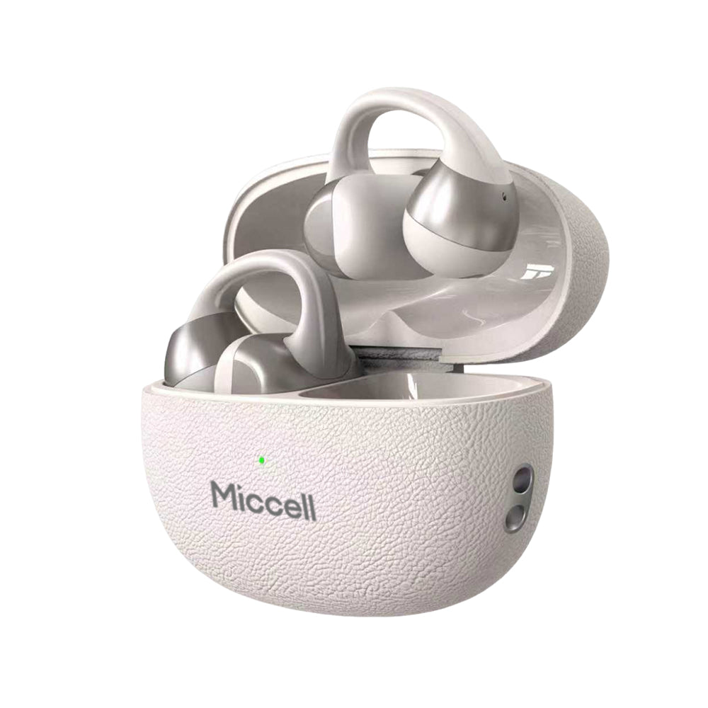 Miccell Auriculares Inalambricos Clip-on Ligeros Con Bluetooth 6.0 Y Sonido Hi-Fi Para Deporte, Juegos Y Viajeros