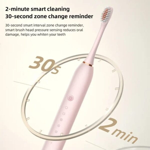 Electric ToothbrushElectric Toothbrush – Rechargeable Sonic Cleaning Toothbrush with Soft Bristles,