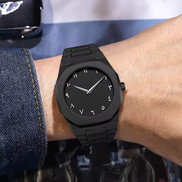 Cs008 2395 Fashion Quartz Movement Muslim Luxury Wristwatch Waterproof Polycarbon Plastic Aura Arabic Watch for Men Montre Reloj